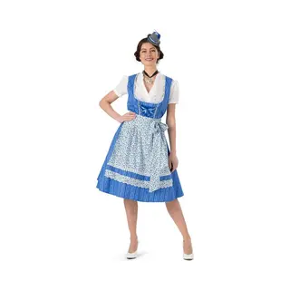 Funny Fashion Dirndl Jurk Heike Blauw - Maat 44/46