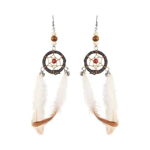 Funny Fashion Carnaval Verkleed Accessoires Indianen Oorbellen - Dromenvangers - Kind/volwassenen thumbnail
