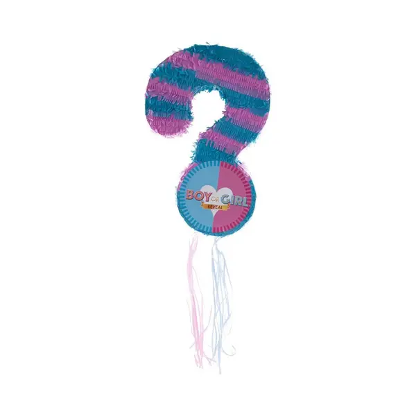 Funny Fashion Pinata Van Papier - Gender Reveal Boy/girl Thema - 34 X 10 X 51 Cm - Geboorte Baby thumbnail