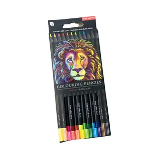 Dlp 12 Professionele Kleurpotloden - Colouring Pencils - Potlood Met Zachte Punt - 6 Neon & 6 Regular - Kleuren - Tekenen - Inkleuren