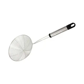 Hit Kookgerei Schuimspaan Opscheplepel - Rvs/zwart - 37 Cm - Keukengerei