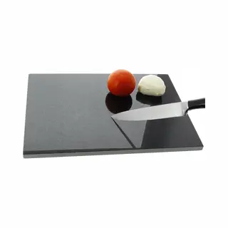 Sareva Marmeren Snijplank - Serveersteen - 30 X 40 Cm - Anti-slip Voetjes - Zwart