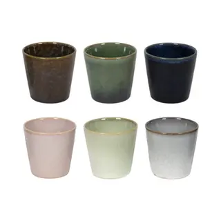 Studio Tavola Koffiemokken Wind - 300 Ml - Set Van 6 - Aardewerk - Diverse Kleuren - Magnetron - En Vaatwasserbestendig