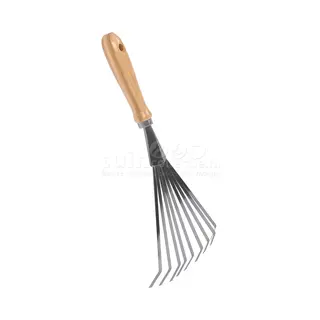 Talen Tools – Handbladharkje – 9 Tanden – Verzinkt Staal – Essenhouten Handvat