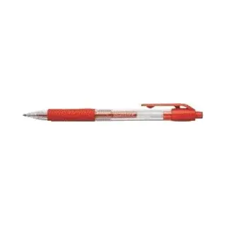 Gelschrijver Quantore Grip Drukknop 0.7mm Rood | 12 Stuks