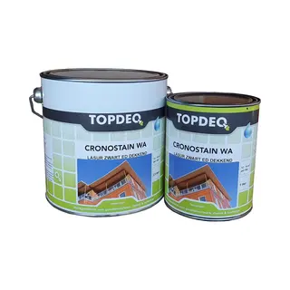 Topdeq Cronostain Wa Beits Voor Buiten - Wit- 2, 5 Liter - Voor Geveltimmerwerk, Chalets, Schutting & Tuinhuisjes