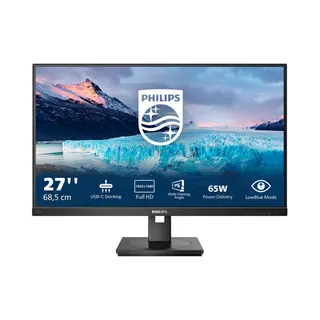 Philips S Line 273S1/00 computer monitor 68.6 cm (27") 1920 x 1080 pixels Full Hd Lcd Black