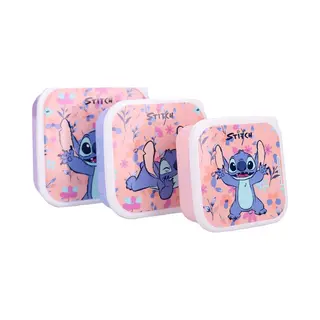 Lilo & Stitch Snackbox ( 3in1 ) - 3 Stuks - Kinderen - Koekdoosjes - Paars