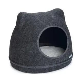 Beeztees Yupik - Katteniglo - Vilt - Grijs - 40x33x35 Cm