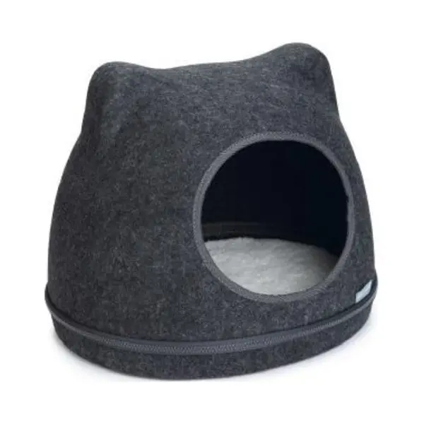 Beeztees Yupik - Katteniglo - Vilt - Grijs - 40x33x35 Cm thumbnail