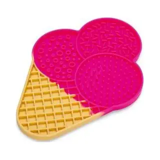Beeztees Leckermatte Eis – Rosa – 21 X 15 X 1, 8 Cm