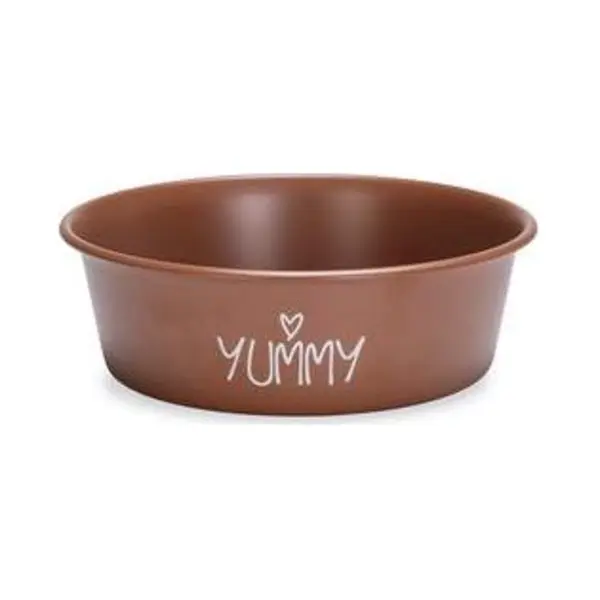 Beeztees Puppy Snoes - Puppy Voerbak - Hondenvoerbak - Rvs - Terracotta - 16x16x5, 5 Cm - 940 Ml thumbnail
