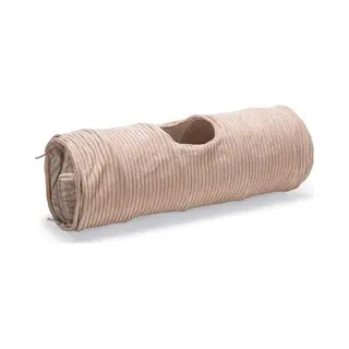 Designed By Lotte Kattentunnel Ribbed - Kattenspeelgoed - Roze - 25x25x75 Cm