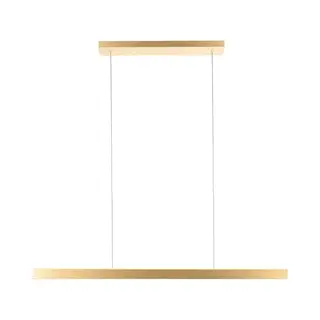 Mexlite - Hanglamp - BrightLine - Goud - Kunststof Metaal - Grote Eettafellamp - Led - 4202GO