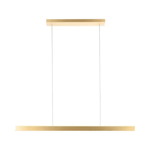 Mexlite - Hanglamp - BrightLine - Goud - Kunststof Metaal - Grote Eettafellamp - Led - 4202GO thumbnail