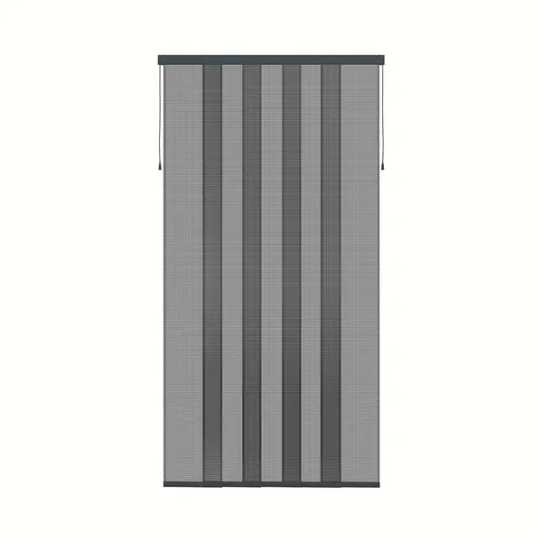 Livn Lamellenhor Deur Plus Schuifbaar 120x260cm - Inkortbaar - Makkelijk Doorheen Te Lopen - Antraciet thumbnail