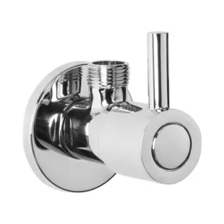 Differnz Hoekstopkraan Chroom – Met Rozet 1/2"/ 3/8" – Toiletkraan