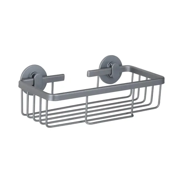 Differnz Zelfklevend Doucherek Gun Metal – Douchemand – Hangend Rechthoek– Doucherekje Zonder Boren - Aluminium - 25 X 11.6 X 8.1 Cm thumbnail