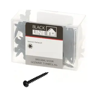 Blackline Bevestigingsmaterialen - Zwarte Spaanplaatschroeven Met Hcp-coating – Blackline - Cilinderkop / 4.0 X 16mm / 100
