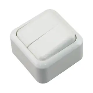 TQ4U Top Quality For You TQ4U Dubbele Serieschakelaar | Opbouw | Belastbaar Tot 2300 Watt | Wit