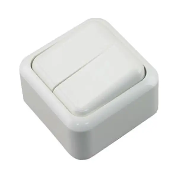 TQ4U Top Quality For You TQ4U Dubbele Serieschakelaar | Opbouw | Belastbaar Tot 2300 Watt | Wit thumbnail