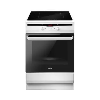 Inventum VFI6042WIT fornuis Vrijstaand fornuis Electrisch Inductiekookplaat zones Zwart, Wit