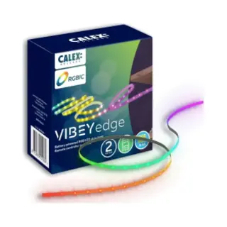 Calex Vista Led Strip 2 Meter - Op Batterij - Rgbic - Warm Wit Licht - Inclusief Afstandsbediening