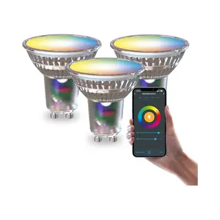 Calex Smart Light Bulb GU10, WiFi Led Spotlight, Rgb, App And Works With Amazon Alexa And Google Home, 3-Pack