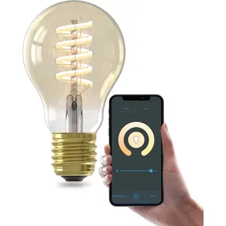 Calex Smart Filament Led Lamp - E27 - Warm Wit Licht - Goud - Slimme Verlichting - A60 - 7W