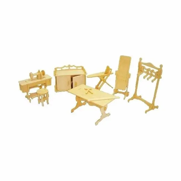 Merkloos Poppenhuis - Meubels - Kleding Atelier thumbnail