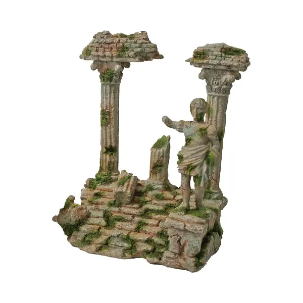 Gebr. De Boon Boon Aquarium Tempel En Beeld - 22 X 17 Cm - Grijs thumbnail