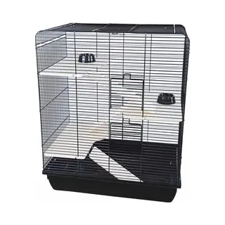 Gebr. de Boon Remy - Rattenkooi - 3 Verdiepingen 58x38x72 Cm - Zwart