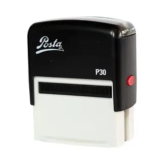 Posta Tekststempel P30 - Zelfinktend Met Vouchersysteem - 4 Regels - 47x18mm
