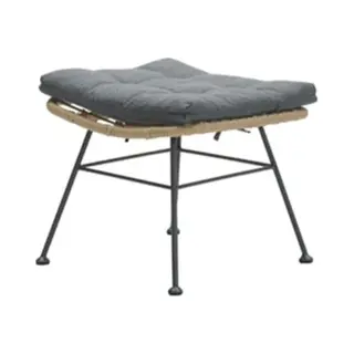 Garden Impressions Voetenbank Voor Luna/Libelle - Natural Rotan - Mystic Grey
