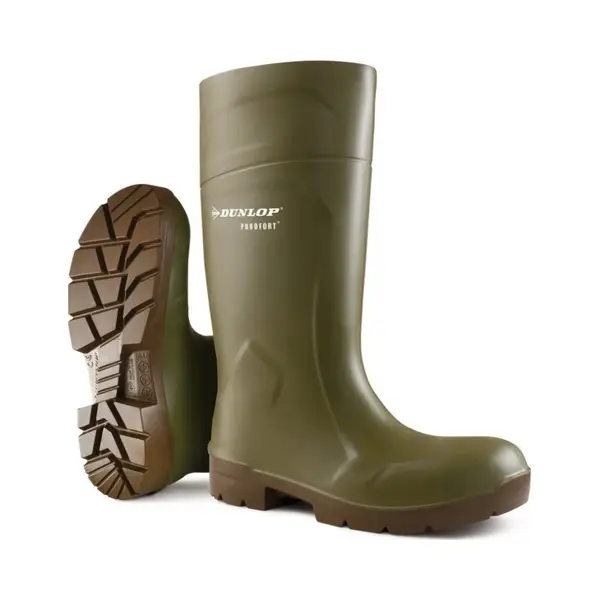 Dunlop Purofort FoodPRO - Unisex Multigrip Safety Waterproof Work Boots, Green, Antistatic And Slip-Resistant Wellies With Steel Toecap For Outdoor thumbnail