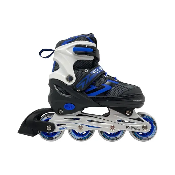Kids Globe Street Rider Inlineskates (Inliner) Blau/schwarz, Verstellbar Von Größe 33-36, Abec7 Alurahmen thumbnail