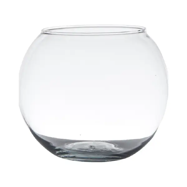 Teelichthalter, Kugelvase Ball H. 9, 5cm D. 11cm Transparent Rund Glas Hakbijl thumbnail