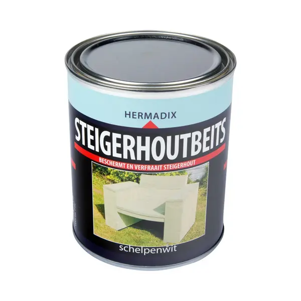 Hermadix Steigerhoutbeits - 0, 75 Liter - Schelpen Wit thumbnail