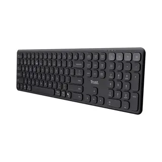 Trust Vaiya toetsenbord Universeel Usb + Rf Wireless + Bluetooth Amerikaans Engels Zwart