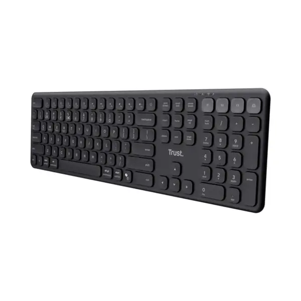 Trust Vaiya toetsenbord Universeel Usb + Rf Wireless + Bluetooth Amerikaans Engels Zwart thumbnail