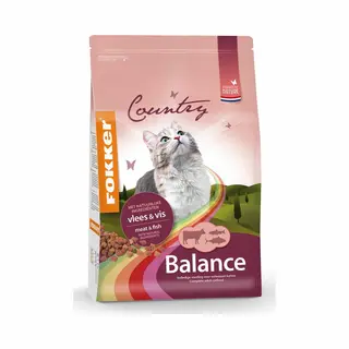 Fokker Country Balance Kattenvoer Vlees&Vis 2, 5 Kg