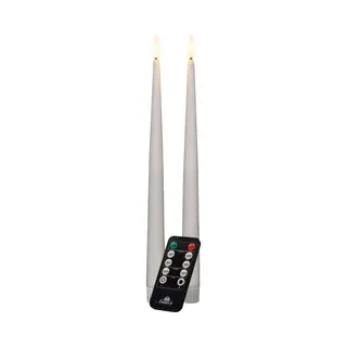 Anna's Collection Led Dinerkaarsen - 2x St - Wit - 30 Cm - Bewegende Vlam - Warm Wit Licht