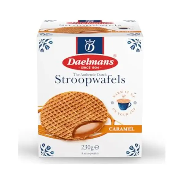 Daelmans Stroopwafels - Karamelwafels - 230 G In Kubus - Authentieke Nederlandse Karamelwafels - Stroop Wafels thumbnail