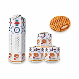 Daelmans Stroopwafels - Caramel Wafers - 3 X 8 In A Hexa Tower - Authentic Dutch Caramel Waffle - Stroopwaffels