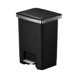Eko - Hana 2 Pedaalemmer 25 Liter - Plastic - Zwart - Prullenbak