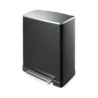 Eko - Europe E-Cube Step Bin 28+18L Rechthoekig Zwart