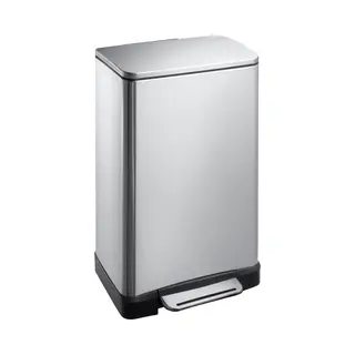 Eko - E-Cube Pedaalemmer 30 Liter - Stainless Steel Plastic - Mat Rvs - Prullenbak