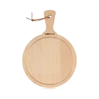 Boska Servierbrett Rund Amigo M/für Das Präsentieren Von Käse Und Snacks / 23, 4 Cm/Holz/Braun / 335 X 235 X 17 Mm
