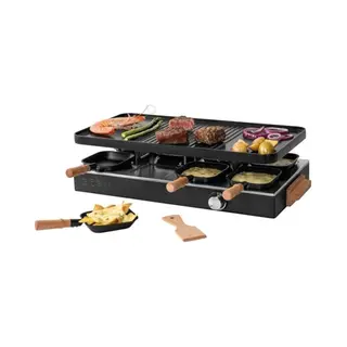 Boska Gourmet Party – Gourmetstel Voor 8 Personen - Met Omkeerbare Grillplaat - Beukenhout En Staal