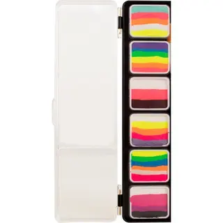 PartyXplosion / nh-visagie Professional Colours Splitcake Palet + Penseel 6B Aqua Face & Body Schmink